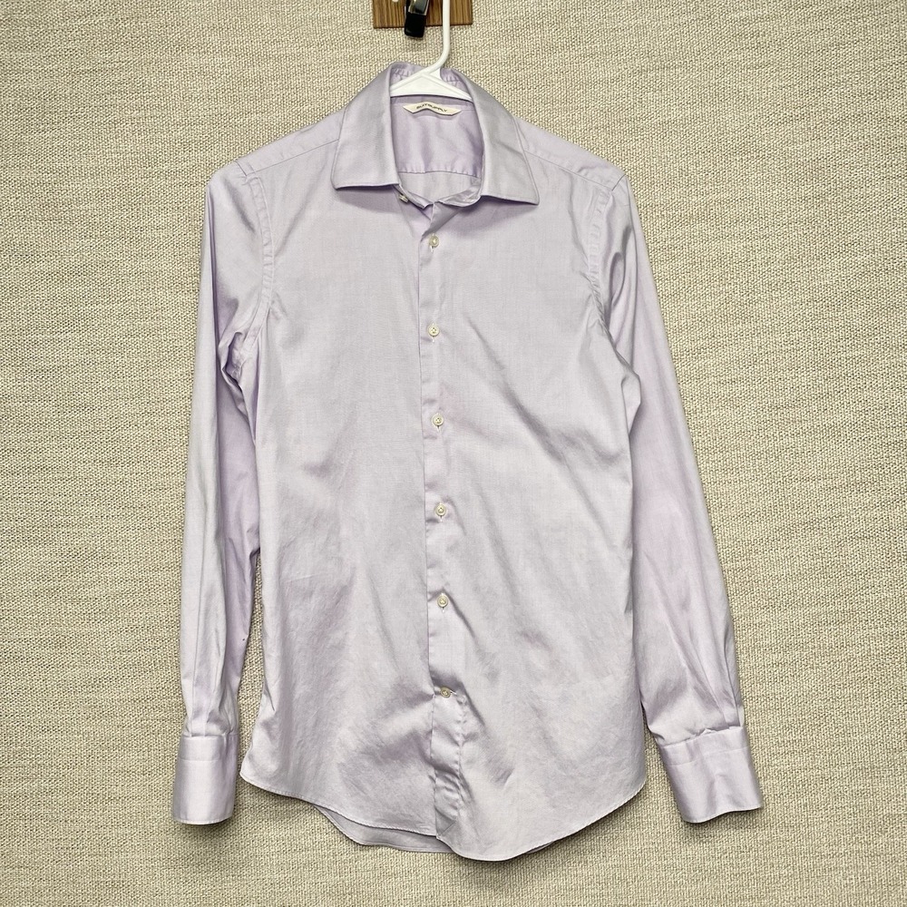 Custom Suitsupply Thomas Mason Dress Shirt (14.5 Extra Slim) Light Purple - Picture 2 of 13